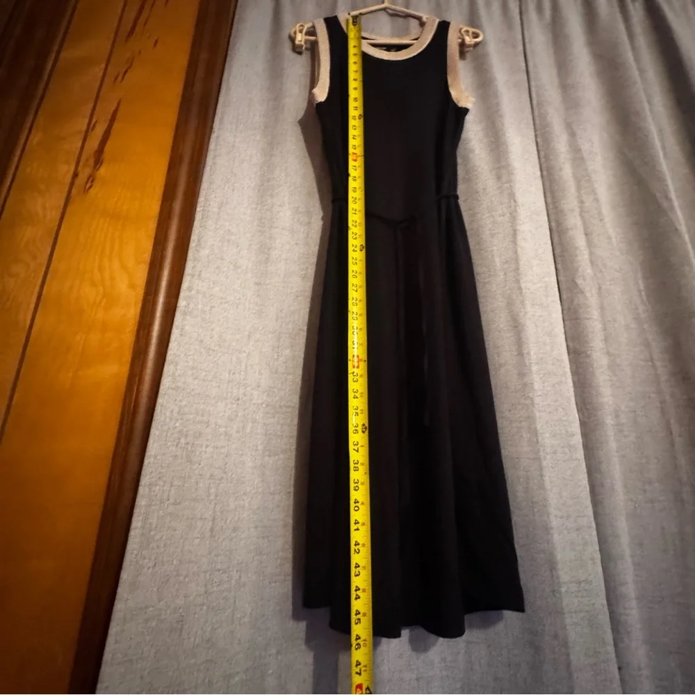 Simply Vera Vera Wang Black and gold Midi Dress - Picture 6 of 8